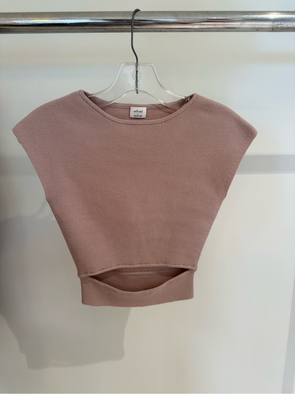 Aritzia Wilfred Sculpt-Knit Cut-Out Shirt